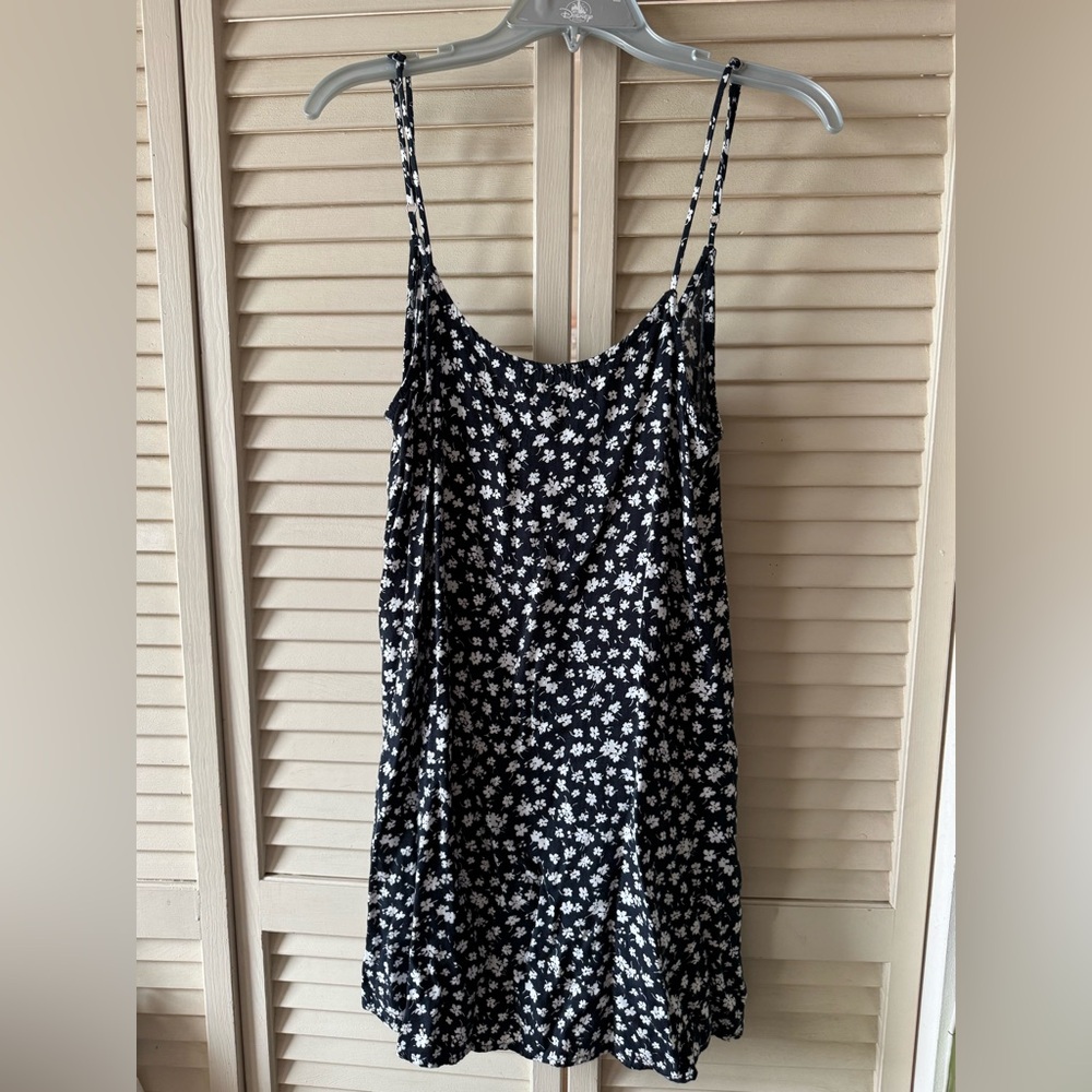 Dark navy dress with White Floral